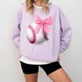 Cute Coquette Baseball Pink Bow Player & Fan Girls Comfort Colors Sweatshirt Crimson Cute Coquette Baseball Pink Bow Player & Fan Girls Comfort Colors Sweatshirt Crimson