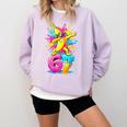 Dabbing Banana 67 Drip Baseball Drip Six Seven Joke Premium Tri-Blend Comfort Colors Sweatshirt Crimson