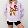 Dabbing Cool Cat Baseball 5th Birthday Comfort Colors Sweatshirt Crimson
