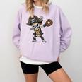 Dabbing Pirate Skeleton Baseball Dab Costume Boys Kids Men Comfort Colors Sweatshirt Crimson