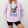 Drip Happens Baseball Ice Cream Bat And Ball With Sunglasses Comfort Colors Sweatshirt Crimson