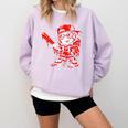 Drippy Baseball Mascot Valentine Heart Glasses Cartoon Comfort Colors Sweatshirt Crimson Drippy Baseball Mascot Valentine Heart Glasses Cartoon Comfort Colors Sweatshirt Crimson