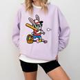 Easter Bunny Baseball Player Batter Rabbit Boys Kids Men Comfort Colors Sweatshirt Crimson Easter Bunny Baseball Player Batter Rabbit Boys Kids Men Comfort Colors Sweatshirt Crimson
