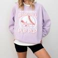 My Favorite Baseball Player Calls Me Pop Pop Comfort Colors Sweatshirt Crimson