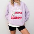 My Favorite Player Calls Me Grampy Baseball Grampy Comfort Colors Sweatshirt Crimson