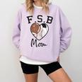 Football Soccer Baseball Mom For Women Comfort Colors Sweatshirt Crimson