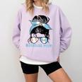 Guatemala Baseball Mom Messy Bun Comfort Colors Sweatshirt Crimson