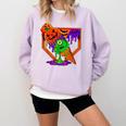 Halloween Baseball Ice Cream Drip Boys Girls Youth Comfort Colors Sweatshirt Crimson Halloween Baseball Ice Cream Drip Boys Girls Youth Comfort Colors Sweatshirt Crimson