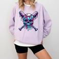 Halloween Baseball Skull Drip Baseball Lifestyle Boy Men Comfort Colors Sweatshirt Crimson Halloween Baseball Skull Drip Baseball Lifestyle Boy Men Comfort Colors Sweatshirt Crimson