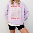 Having A Ball For 100 Days Of School 100th Baseball Comfort Colors Sweatshirt Crimson Having A Ball For 100 Days Of School 100th Baseball Comfort Colors Sweatshirt Crimson