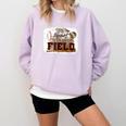 My Heart Is On That Field Baseball Mom Momm Premium Comfort Colors Sweatshirt Crimson