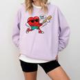 Heart Valentines Day Baseball Men Boys Kids Teens Comfort Colors Sweatshirt Crimson Heart Valentines Day Baseball Men Boys Kids Teens Comfort Colors Sweatshirt Crimson