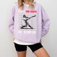 I Hit 100 Days Of School Baseball 100th Day Boys Kids Comfort Colors Sweatshirt Crimson I Hit 100 Days Of School Baseball 100th Day Boys Kids Comfort Colors Sweatshirt Crimson