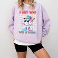 I Hit 100 Days Of School Baseball Ice Cram Drip 100th Boys Comfort Colors Sweatshirt Crimson