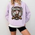 Home Run Baseball Mom Comfort Colors Sweatshirt Crimson