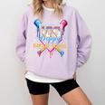 HUGvyn 100 Drippy Days Of School Baseball Ice Cream 100 Days Comfort Colors Sweatshirt Crimson HUGvyn 100 Drippy Days Of School Baseball Ice Cream 100 Days Comfort Colors Sweatshirt Crimson