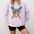 HUGvyn 67 Baseball Ice Cream Drip Six Seven Genz Alpha Slang Comfort Colors Sweatshirt Crimson HUGvyn 67 Baseball Ice Cream Drip Six Seven Genz Alpha Slang Comfort Colors Sweatshirt Crimson