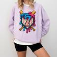 HUGvyn 7th Birthday Baseball Ice Cream Drip Number 7 Kid Boy Comfort Colors Sweatshirt Crimson HUGvyn 7th Birthday Baseball Ice Cream Drip Number 7 Kid Boy Comfort Colors Sweatshirt Crimson