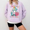 HUGvyn I Survived 100 Days Of School Baseball 6 7 Ice Cream Comfort Colors Sweatshirt Crimson HUGvyn I Survived 100 Days Of School Baseball 6 7 Ice Cream Comfort Colors Sweatshirt Crimson