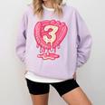 Ice Cream Baseball Glove 3rd Birthday Edition Comfort Colors Sweatshirt Crimson