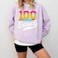 Ice Cream Drip 100 Days Of School Baseball Boys 100th Day Comfort Colors Sweatshirt Crimson