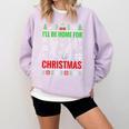 I'Ll Be Home For Christmas Baseball Xmas Comfort Colors Sweatshirt Crimson I'Ll Be Home For Christmas Baseball Xmas Comfort Colors Sweatshirt Crimson