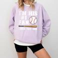 I'm His 1 Fan Since Day One Baseball Mom Comfort Colors Sweatshirt Crimson