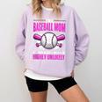 I'm A Baseball Mom Baseball Pitcher Catcher Baseball Player Comfort Colors Sweatshirt Crimson