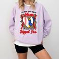 I'm Their Biggest Fan Volleyball Baseball Mom Comfort Colors Sweatshirt Crimson