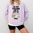 I'm Not Yelling This Is Baseball Mom Baseball Comfort Colors Sweatshirt Crimson