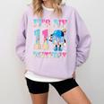 It's My 11th Birthday Baseball Ice Cream Drip Theme Comfort Colors Sweatshirt Crimson