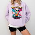 It's My 6733 Days Of School Baseball Ice Cream Dripping Comfort Colors Sweatshirt Crimson It's My 6733 Days Of School Baseball Ice Cream Dripping Comfort Colors Sweatshirt Crimson