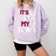 ITS In My DNA Baseball Sport Player Saying Comfort Colors Sweatshirt Crimson
