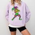 Jester Baseball Mardi Gras Carnival Sport Men Boy Teen Kids Comfort Colors Sweatshirt Crimson