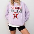 Jingle Ballers Plaid Santa Dabbing Baseball Christmas Comfort Colors Sweatshirt Crimson Jingle Ballers Plaid Santa Dabbing Baseball Christmas Comfort Colors Sweatshirt Crimson