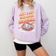 Just A Boy Who Loves Baseball Player Kids Comfort Colors Sweatshirt Crimson Just A Boy Who Loves Baseball Player Kids Comfort Colors Sweatshirt Crimson