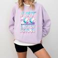 Kids 100 Days Of School 100th Day Baseball Ice Cream Drip Comfort Colors Sweatshirt Crimson