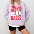 Kids Stealing Hearts Like I Steal Bases Cute Baseball Boys Comfort Colors Sweatshirt Crimson Kids Stealing Hearts Like I Steal Bases Cute Baseball Boys Comfort Colors Sweatshirt Crimson