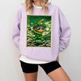 Leprechaun Playing Baseball Japanese Art St Patricks Day Comfort Colors Sweatshirt Crimson Leprechaun Playing Baseball Japanese Art St Patricks Day Comfort Colors Sweatshirt Crimson