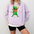Leprechaun Playing Baseball St Patricks Day Sport Boys Comfort Colors Sweatshirt Crimson Leprechaun Playing Baseball St Patricks Day Sport Boys Comfort Colors Sweatshirt Crimson
