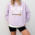 Let Me Through My Son Is Out The Field Baseball Mom Comfort Colors Sweatshirt Crimson Let Me Through My Son Is Out The Field Baseball Mom Comfort Colors Sweatshirt Crimson