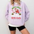 Most Likely To Play Baseball With Santa Christmas Pajamas Comfort Colors Sweatshirt Crimson Most Likely To Play Baseball With Santa Christmas Pajamas Comfort Colors Sweatshirt Crimson