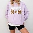 Loud And Proud Baseball Mom Leopard Mama Loves Comfort Colors Sweatshirt Crimson