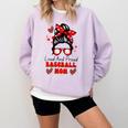 Loud And Proud Baseball Mom Messy Bun Leopard Mother Day Comfort Colors Sweatshirt Crimson Loud And Proud Baseball Mom Messy Bun Leopard Mother Day Comfort Colors Sweatshirt Crimson