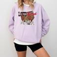Loud Proud Mama Baseball Mom Comfort Colors Sweatshirt Crimson