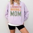 Loudmouth Baseball Mom Sports Cute Text Comfort Colors Sweatshirt Crimson Loudmouth Baseball Mom Sports Cute Text Comfort Colors Sweatshirt Crimson