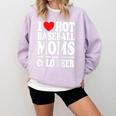 I Love Heart Hot Baseball Moms And Cold Beer Raglan Baseball Tee Comfort Colors Sweatshirt Crimson