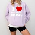 I Love Hot Baseball Moms I Heart Baseball Moms Comfort Colors Sweatshirt Crimson I Love Hot Baseball Moms I Heart Baseball Moms Comfort Colors Sweatshirt Crimson