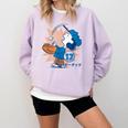 Lucy Van Pelt Baseball Catch Comfort Colors Sweatshirt Crimson
