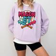 Mason 67 Ice Cream Drip Baseball Meme Graphics Comfort Colors Sweatshirt Crimson